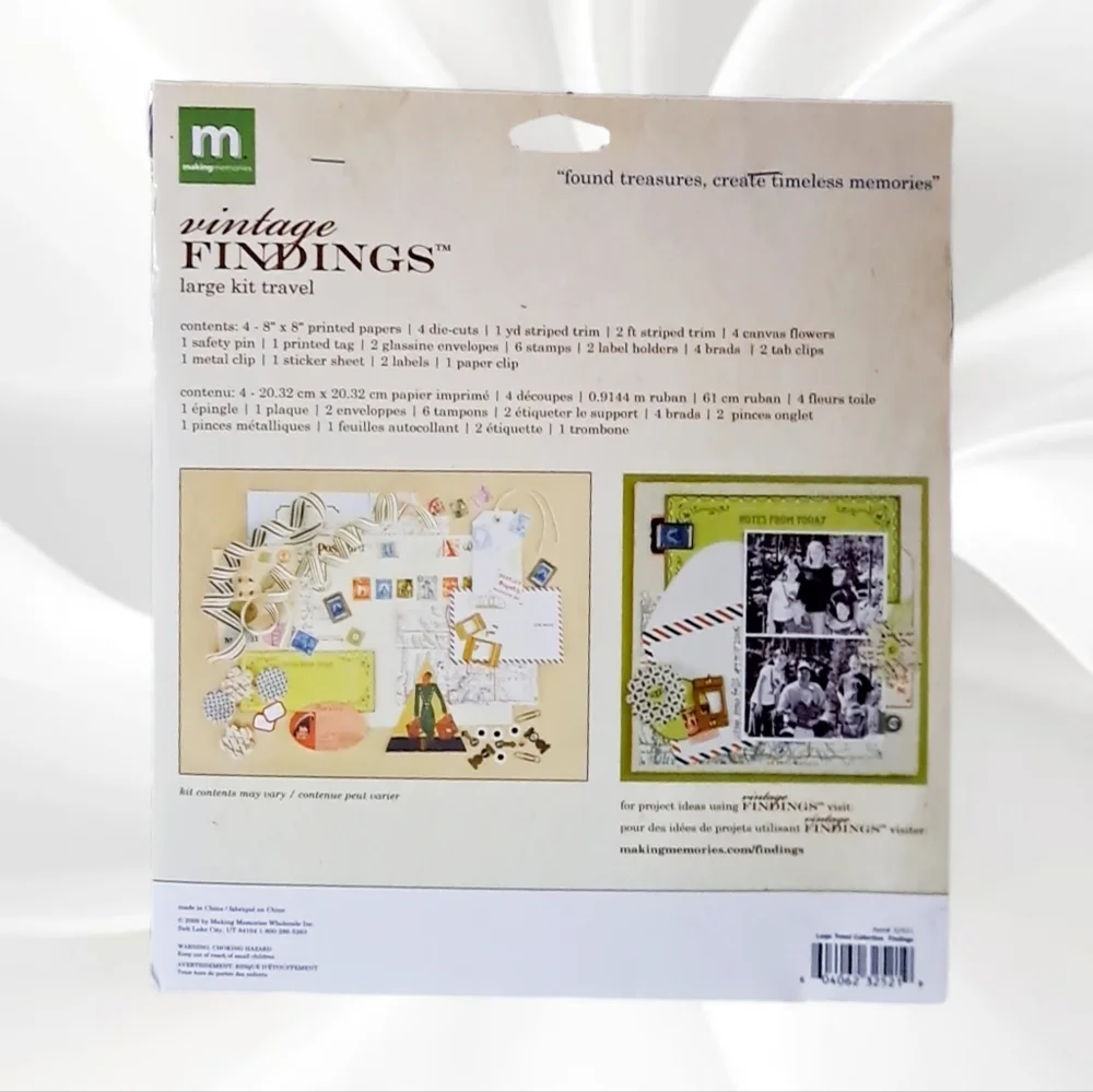 Vintage Findings  Found Treasures, Create Timeless Memories 37-Pcs Kit